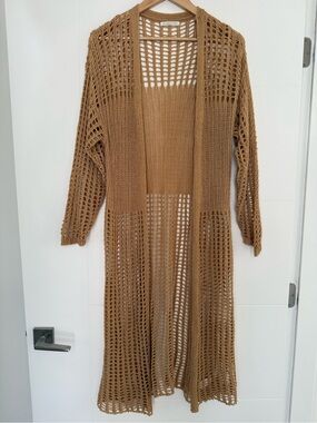 Do Everything in Love Crochet Duster, one size.